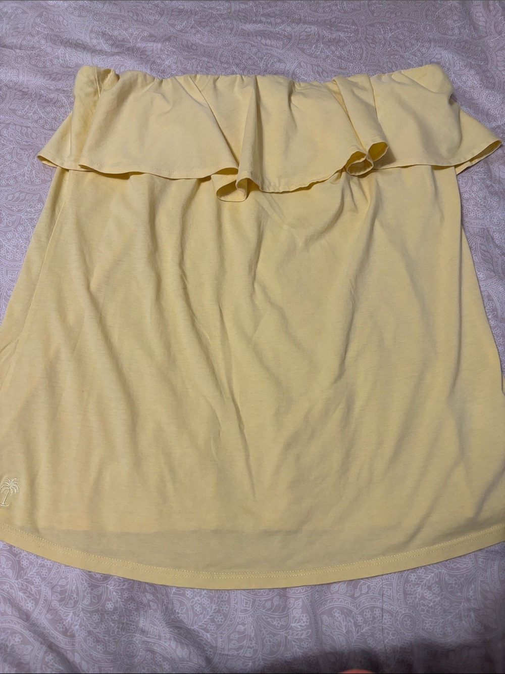 Lilly Pulitzer Yellow Ruffle Off-Shoulder Camisole